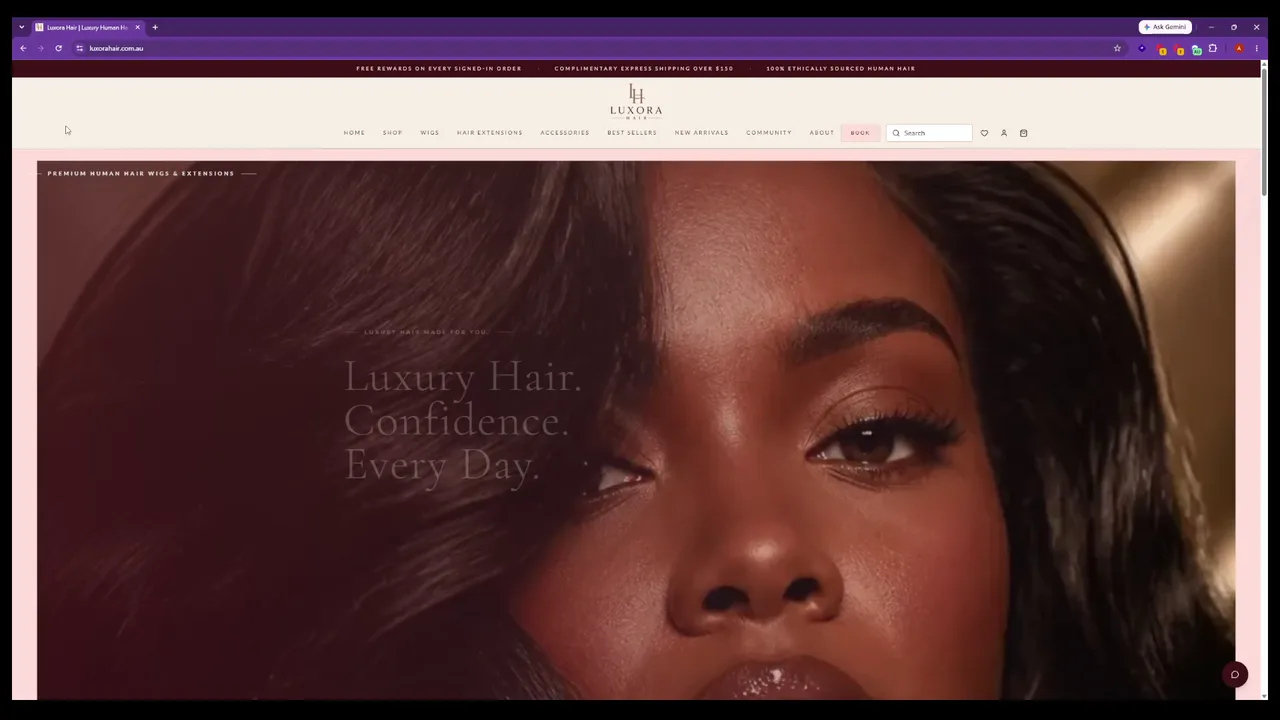 Luxora Hair Ecommerce App